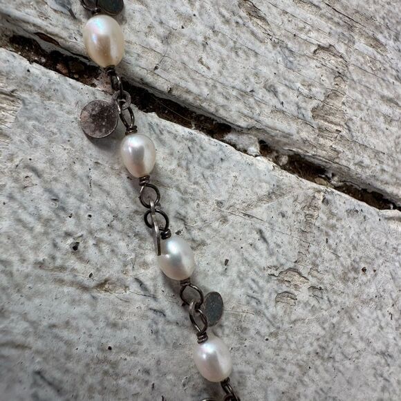 Vintage Sterling And Pearl Silpeda Necklace - Picture 5 of 7